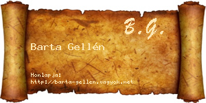Barta Gellén névjegykártya